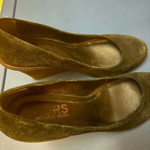 Michael Kors Black Suede Wedge Heels